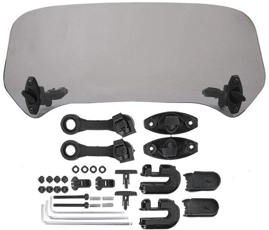 Parasole Universale per Motocicletta - Spoiler di Protezione per Parabrisa - Diflettore di Aria - Materiale in Plastica - Vetri di Raffreddamento del Parabrisa Sostitutivi - Resistente ai Colpi - Parabrisa Motocicletta