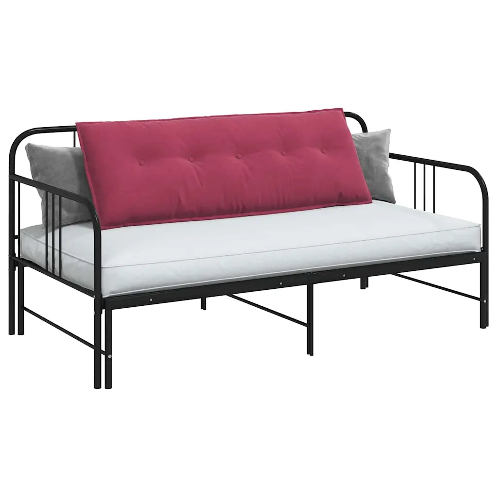 Cuscino per Schiena Rosso Vino 140 x 50 cm Tessuto in Cords
