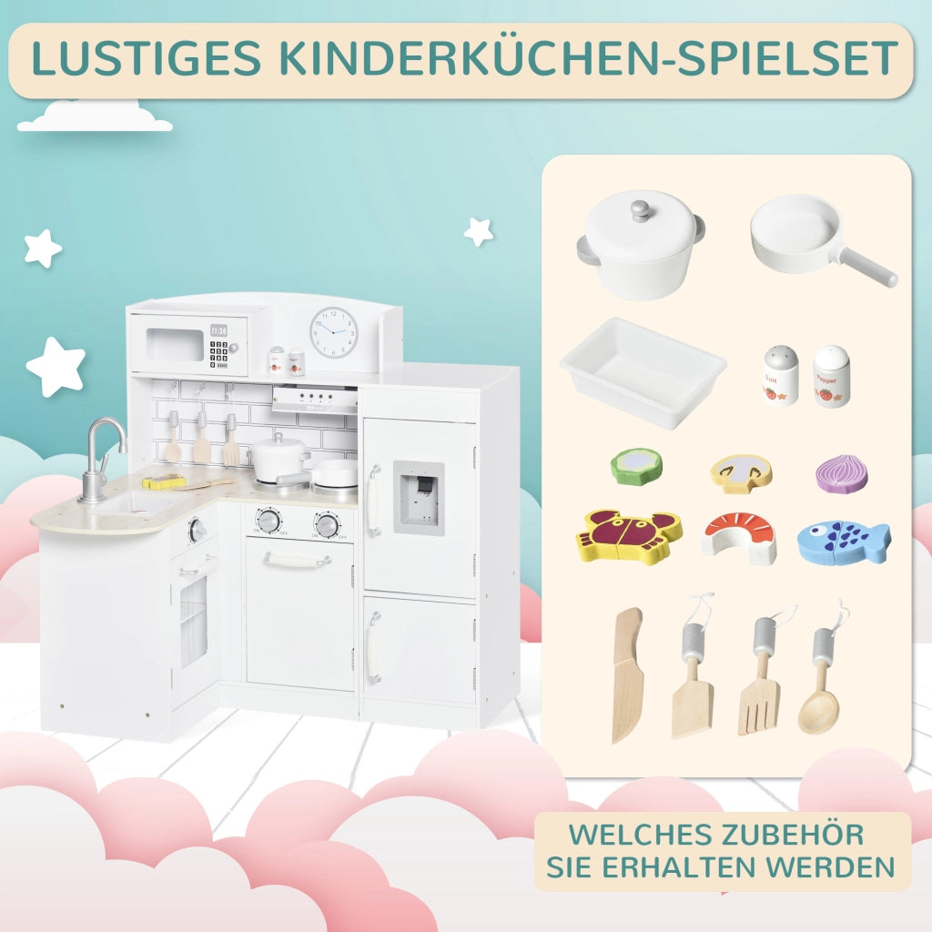 Cucina Giocattolo Bambini ¨C Zephmum ¨C Bianco 86x64x84.5 cm