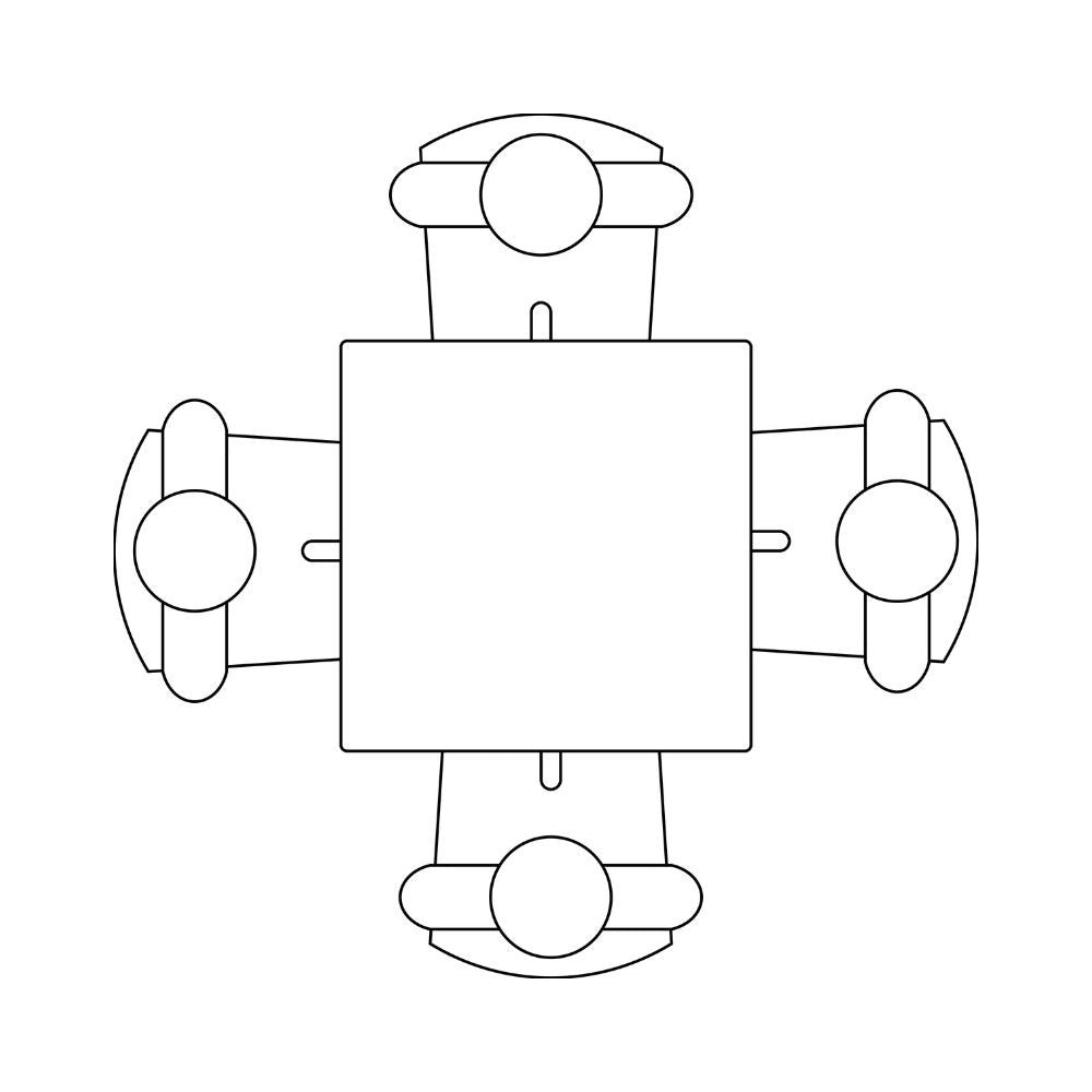 Tavolo Quadrato Carvel grigio cemento: Eleganza e Stile Distintivo per Ogni Spazio 68x68x75H