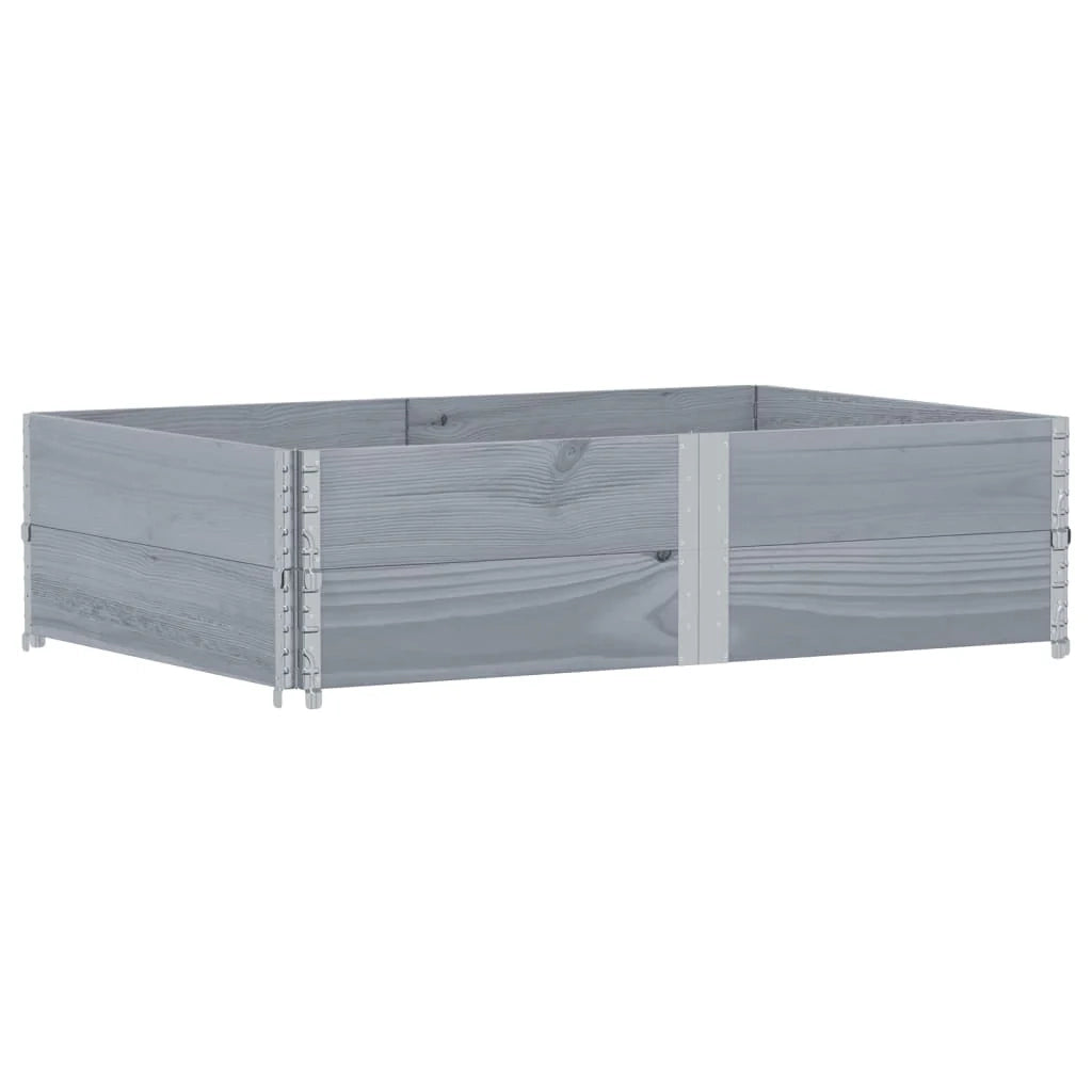 Fioriera rialzata per piante fiori terrazza giardino 150 x 100 cm legno di pino massiccio grigio 02_0037418