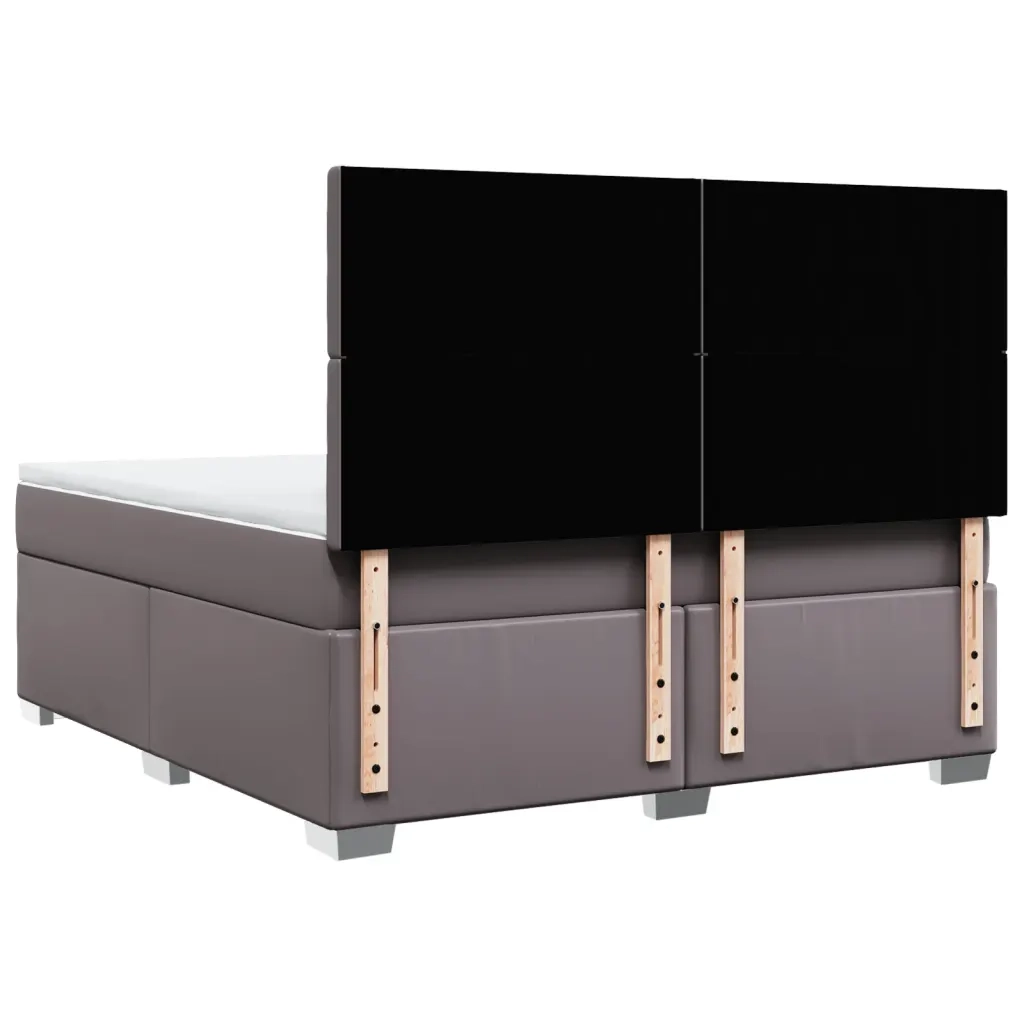 Giroletto a Molle con Materasso Grgio 180x200 cm in Similpelle 3290734