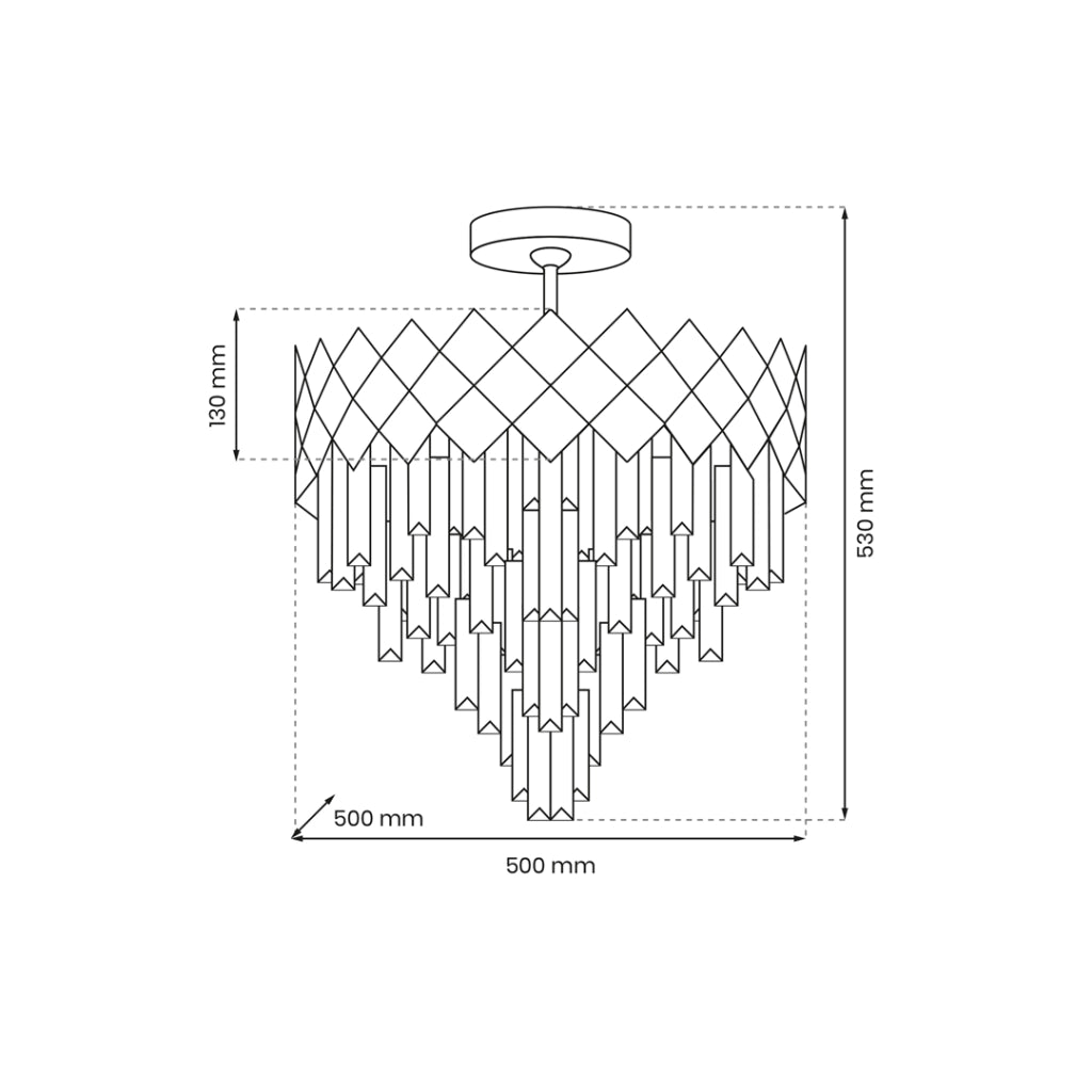 Lampadario cristallo cromo CARISMA 9xE14 Milagro ML8888