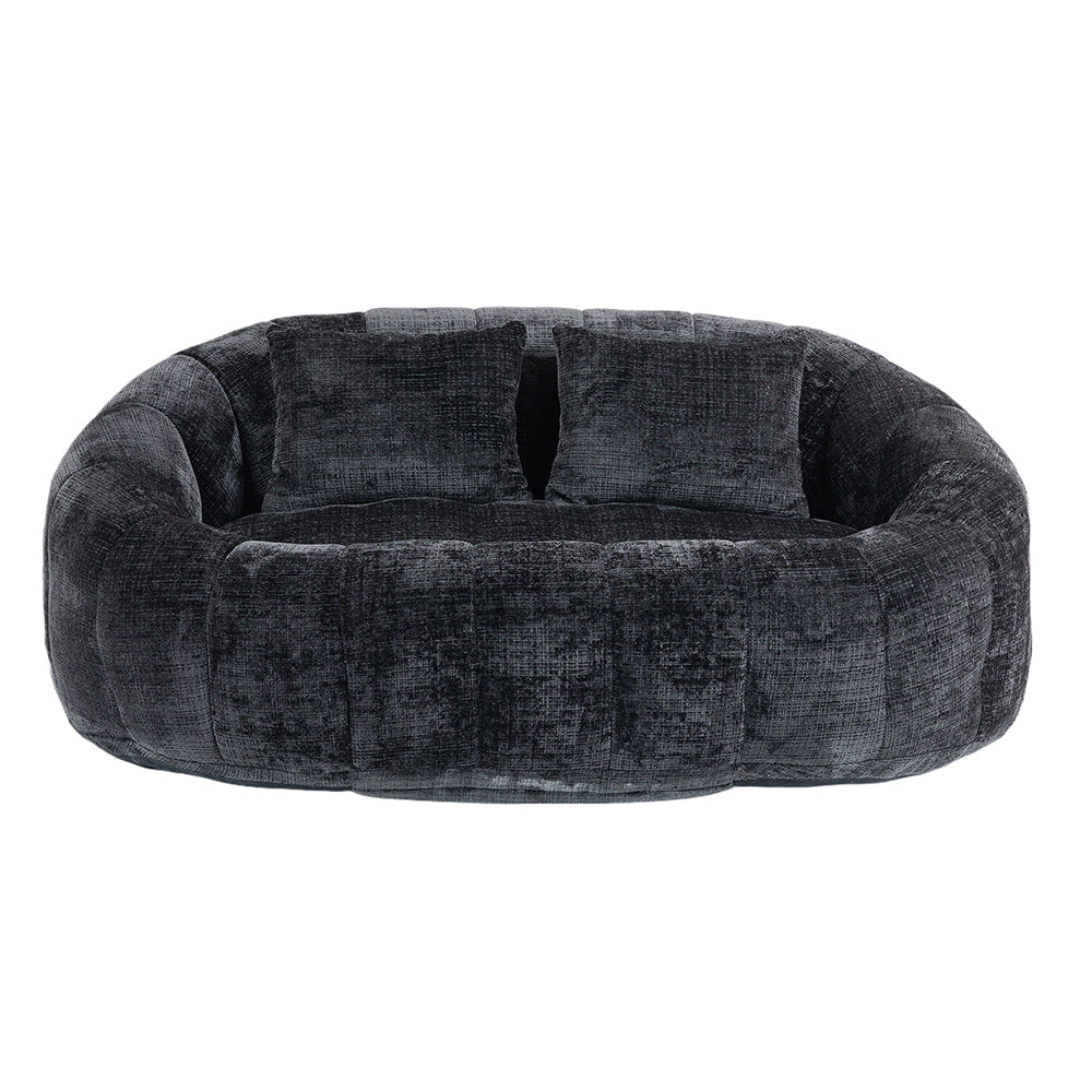 Pouf - Xylo - Chenile nero interno/esterno