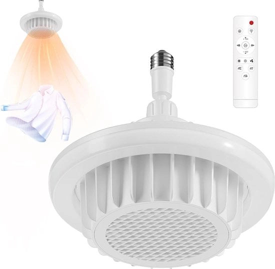 Sistema di riscaldamento per soffitto da bagno con ventilatore e luce LED - Protezione contro il sovraccaloramento - Riscaldamento per camera da letto e terrazza.