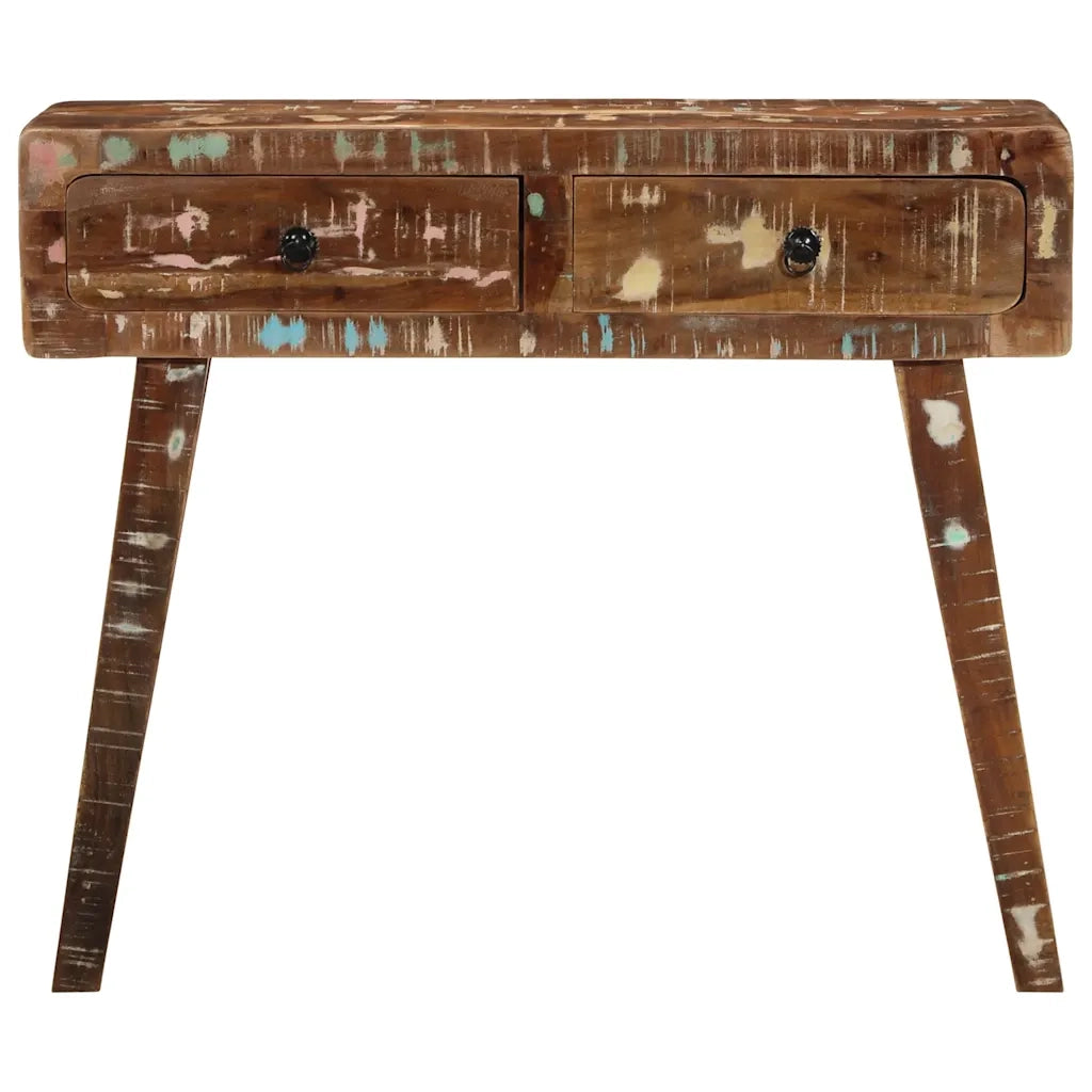vidaXL Tavolo Consolle 90x32x75 cm in Legno Massello di Recupero