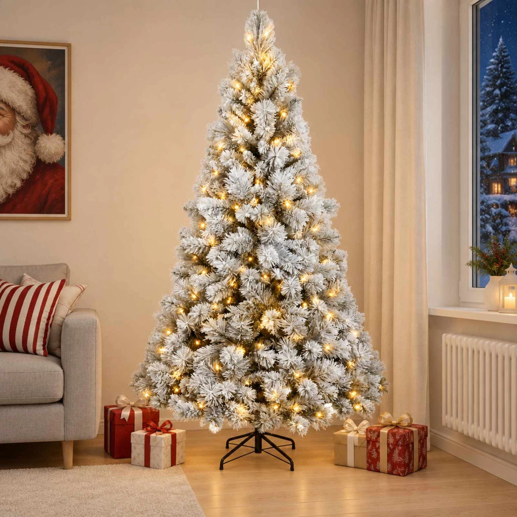 Albero di Natale Artificiale con Rami Pieghevoli 210 cm 300 LED 3466250