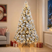 Albero di Natale Artificiale con Rami Pieghevoli 210 cm 300 LED 3466250