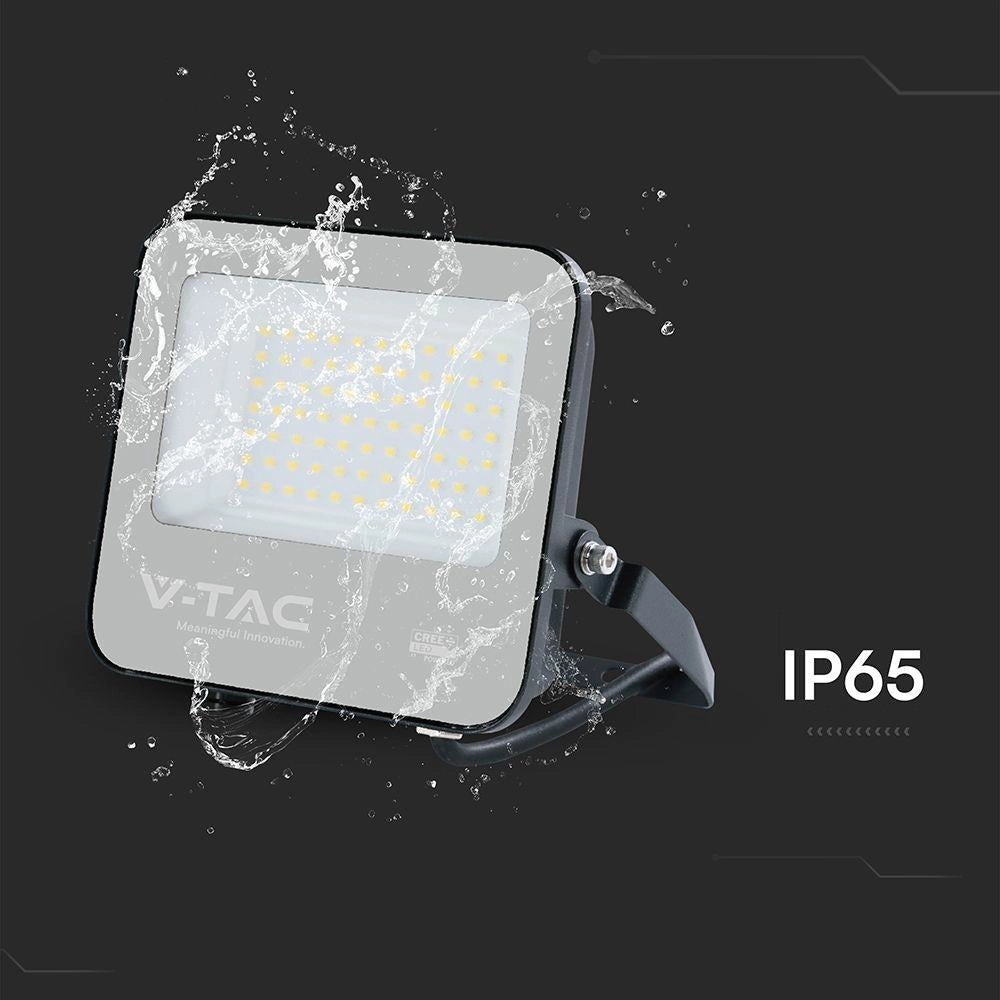 Faro LED CREE 50W 6750lm 4000K IP65 nero V-TAC VT-4455