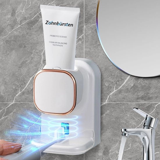 Dispensatore di Pasta Dentale Automatico - Ospite per Spazzola da Dentista - Alta - Dose Precisa - Adatto per Adulti/Bambini - Bianco - Dispensatore di Pasta Dentale