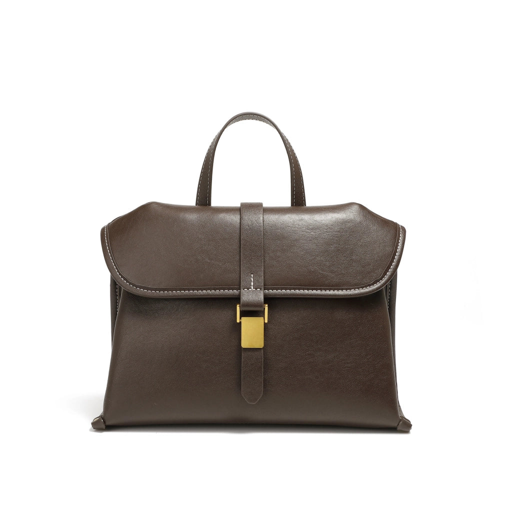 Borsa e borsetta da donna in vera pelle marrone