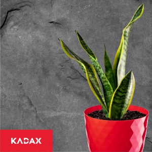 Vaso da fiori KADAX, coprivaso, 20 cm, supporto per fiori, plastica rossa, 3 pezzi.