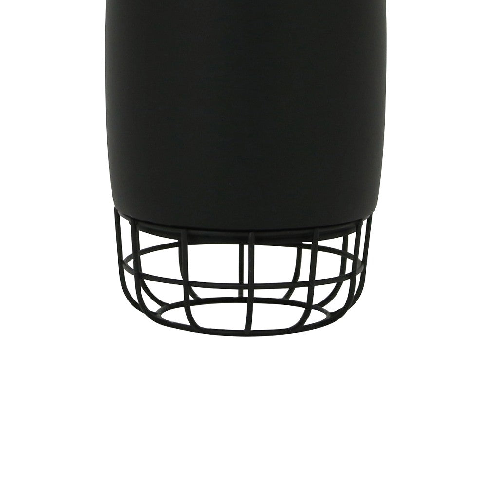 Porta scopino nero - serie grid