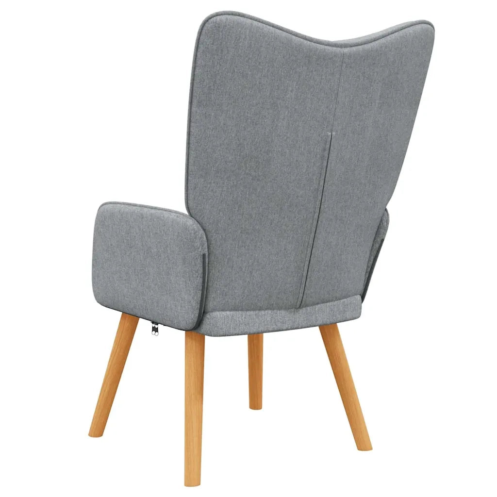 Divano Sedia-Poltrona Relax Grigio Chiaro in Tessuto 785672