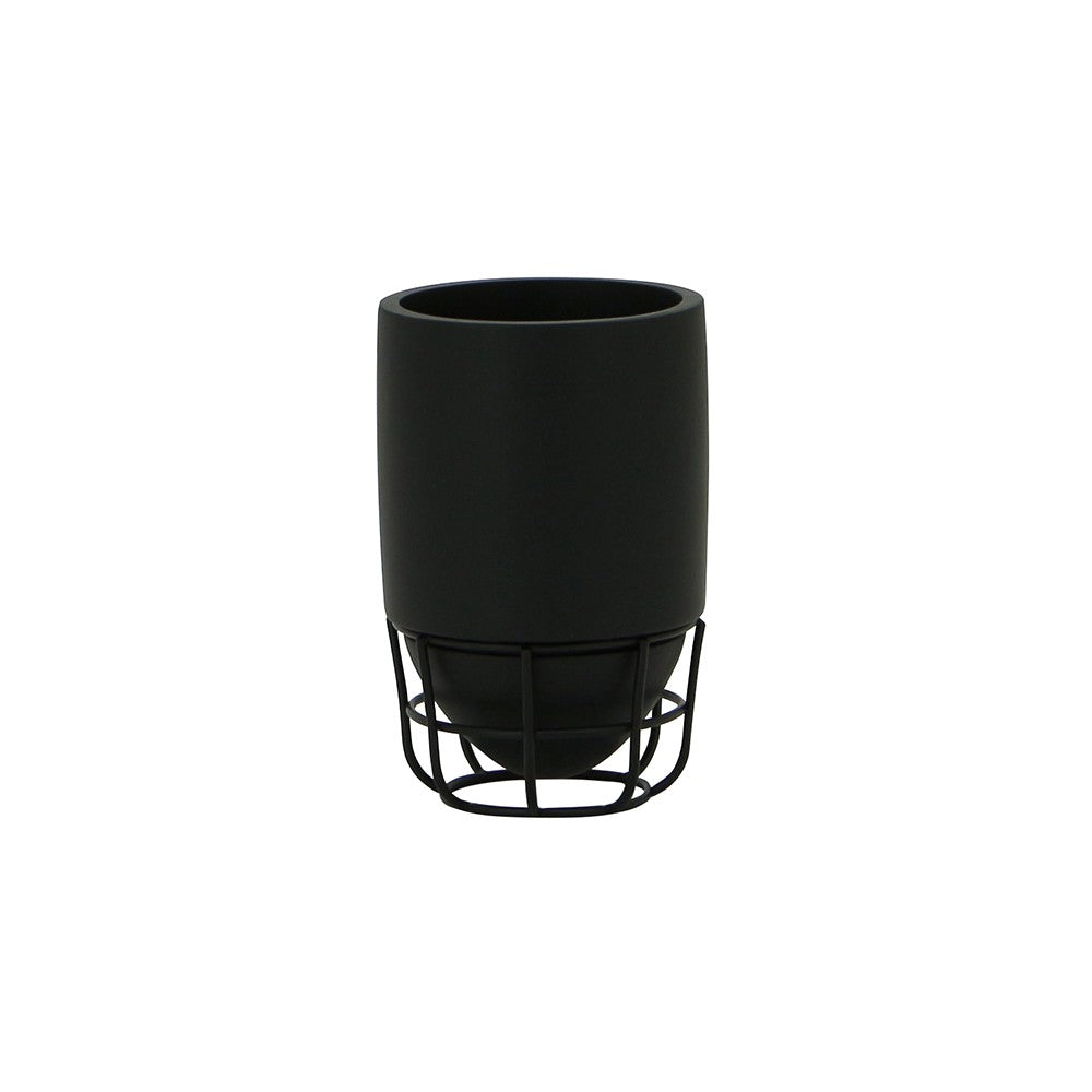 Bicchiere nero - serie grid