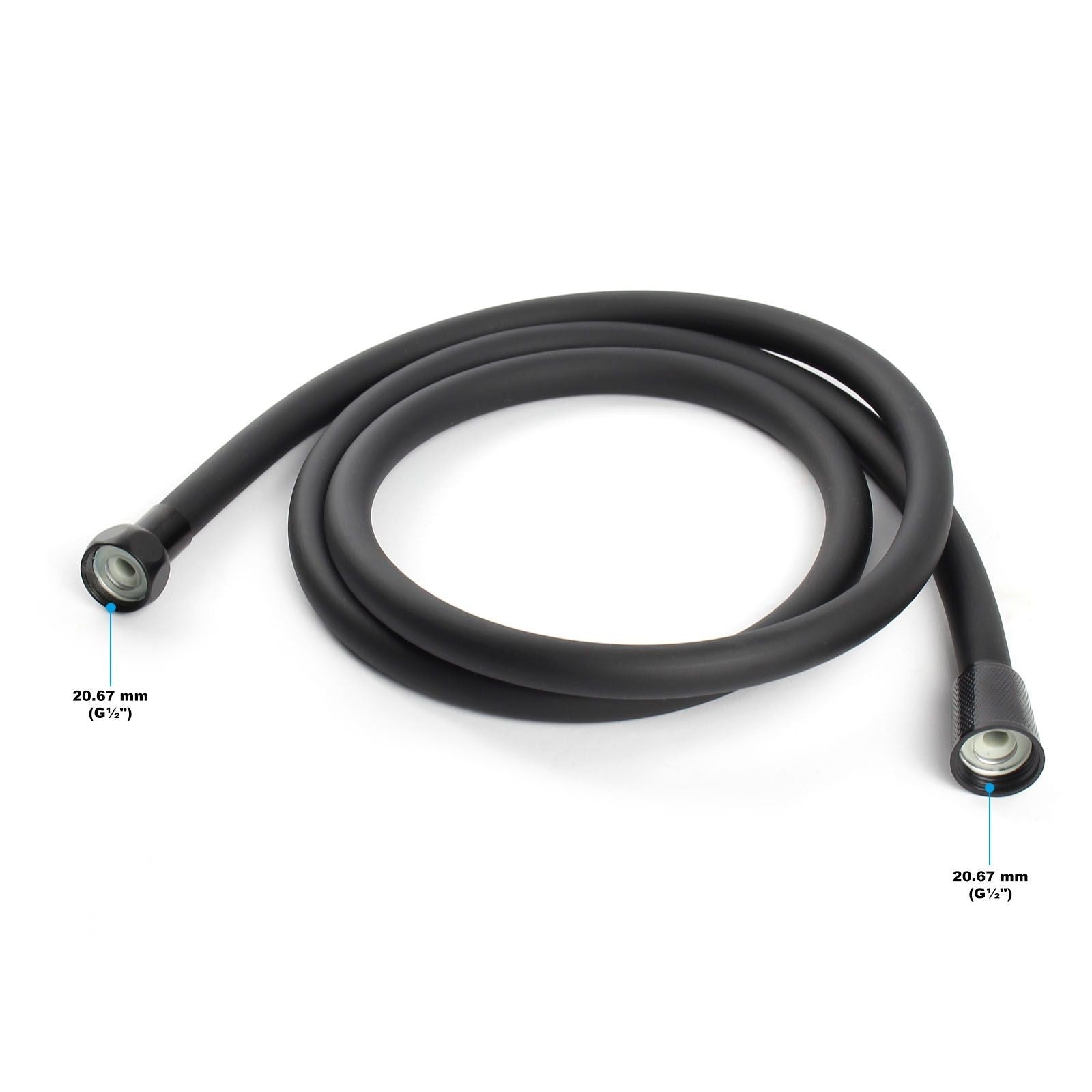 Set doccia nero opaco doccetta e flessibile doccia