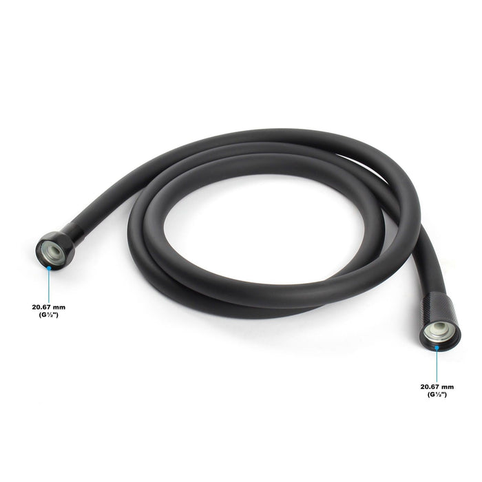 Set doccia nero opaco doccetta e flessibile doccia