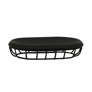 Porta sapone nero - serie grid