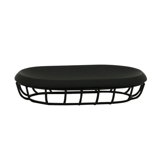 Porta sapone nero - serie grid