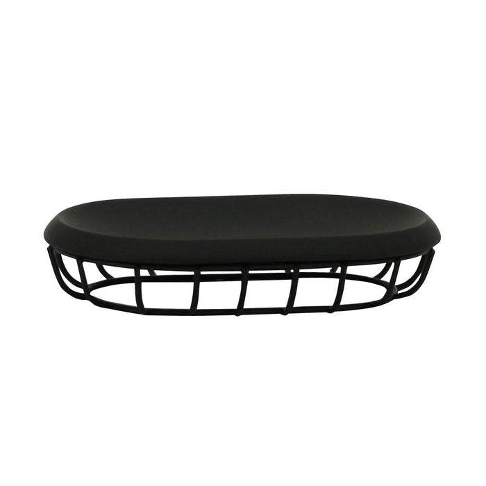 Porta sapone nero - serie grid