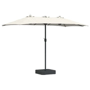 Ombrello | Parasol da giardino Sabbiato e Antracite 385 x 209 x 244 cm