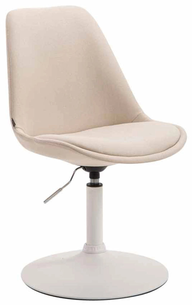 Set di 4 sedie da pranzo in tessuto Maverick crema,bianco