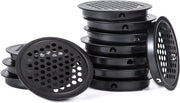 Ventilatore a soffitto in acciaio inossidabile nero 53 mm - Set di 12 pezzi per armadi, cucina, camera da letto e ufficio