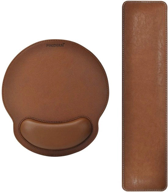 Sostegni per polso ergonomici - Comodi e Sostenibili - 1 Set - Nero - Pelle in PU e Schiuma a bassa densità