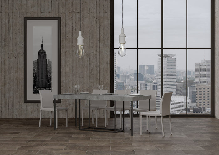 Consolle Allungabile 90-196x40x77 cm in Nobilitato Grigio