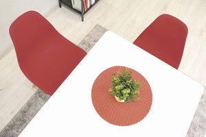 Sedia Valora OSAKA dal design ergonomico, gambe naturali color vermiglio x3