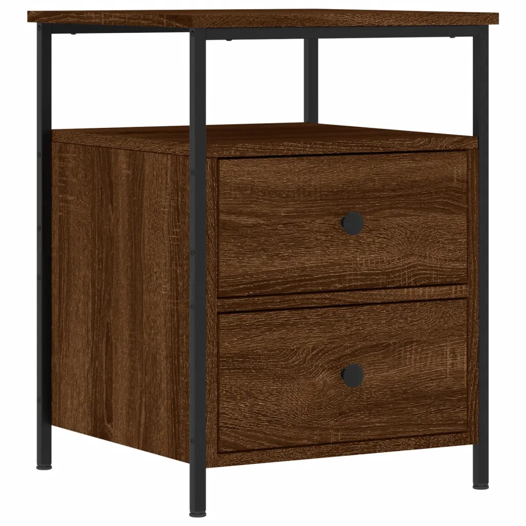 Comodino Rovere Marrone 44x45x60 cm in Legno Multistrato 826011