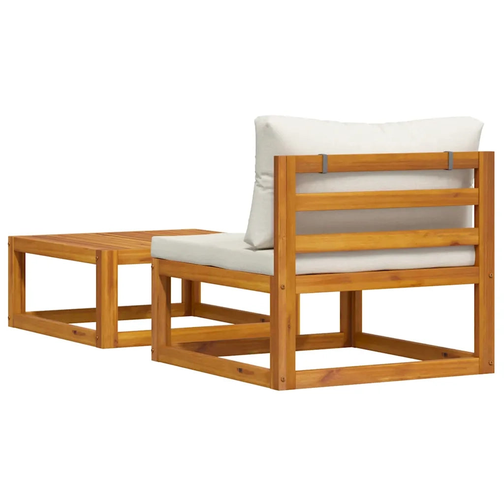 Salotto da Giardino-Set Divani da Giardino 2 pz con Cuscini in Massello di Acacia 851565