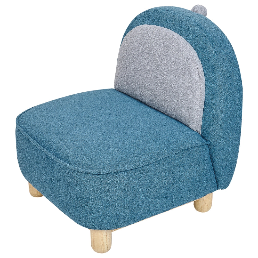 Sedia per animali tessuto in poliestere blu Sedile senza braccioli per cameretta per bambini Design moderno Dinosauro