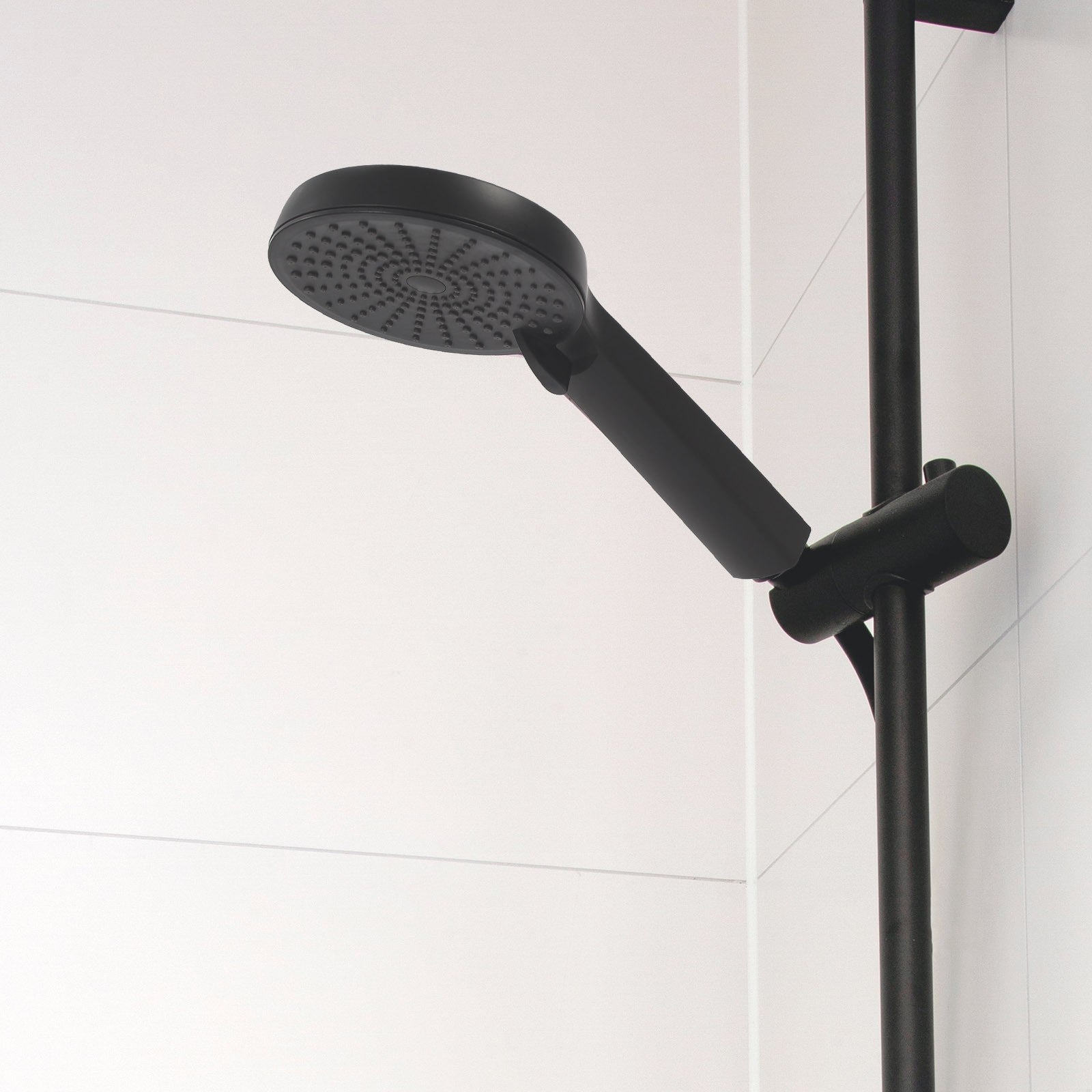 Set doccia nero opaco doccetta e flessibile doccia