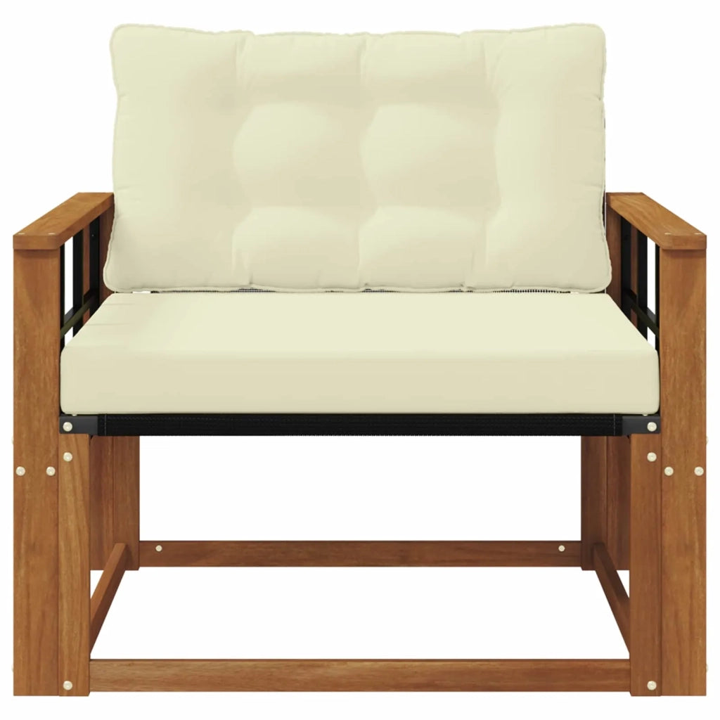 Set di divani da esterno-Sofa da giardino Legno di Acacia Massello e Textilene 763527