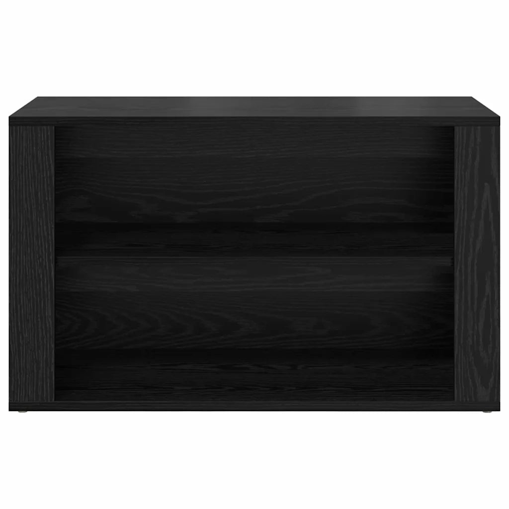 Scarpiera-Scaffale per scarpe Rovere nero 75 x 35 x 45 cm Legno multistrato