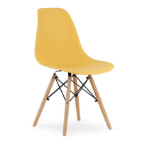 Sedia Valora OSAKA Senape Gambe Naturali Polipropilene x3