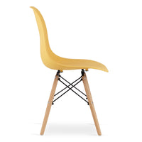 Sedia Valora OSAKA Senape Gambe Naturali Polipropilene x3