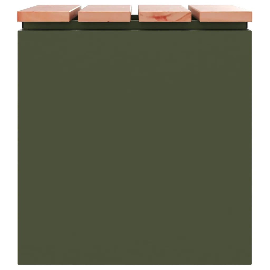 Panchina da giardino Oliver verde 40 x 40 x 43 cm Acciaio 874915