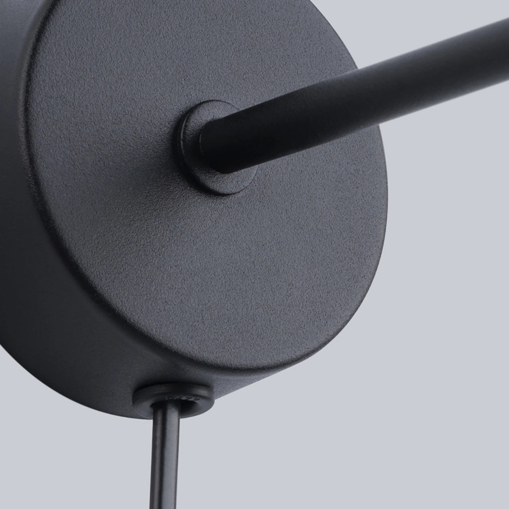 Applique industriale nera in metallo con interruttore E14
