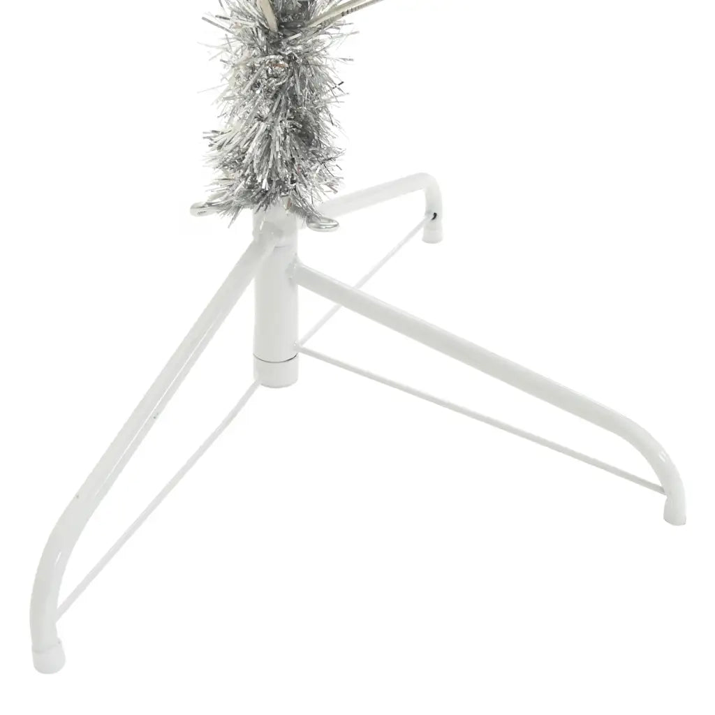 Albero di Natale a Metà con Supporto Argento 240 cm PET 344699