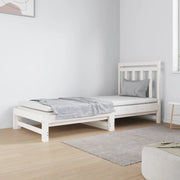 Dormeuse Estraibile Bianca 2x(90x190) cm Legno Massello di Pino cod mxl 49167
