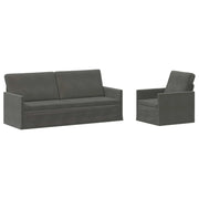 Set di divani 2 pcs Grigio Scuro Tessuto in Cords 3433255