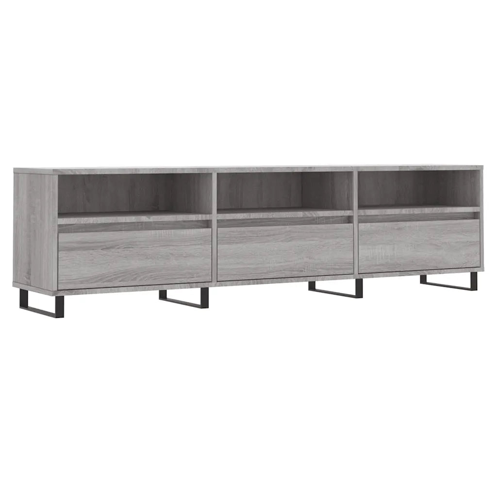 Mobile Porta TV Grigio Sonoma 150x30x44,5 cm Legno Multistratocod mxl 104899