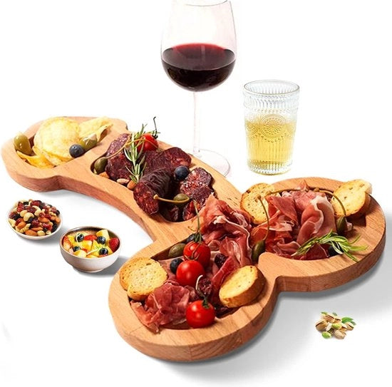 Tavolo per antipasto - Piatto di legno per formaggi - Scatola per formaggi con piatti di legno