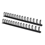 COPPIA PASSACAVI VERTICALI LINK LKORG1UV 1U CM ALTEZZA 86,5 NERO