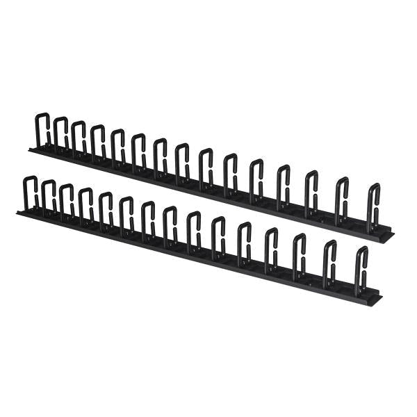 COPPIA PASSACAVI VERTICALI LINK LKORG1UV 1U CM ALTEZZA 86,5 NERO