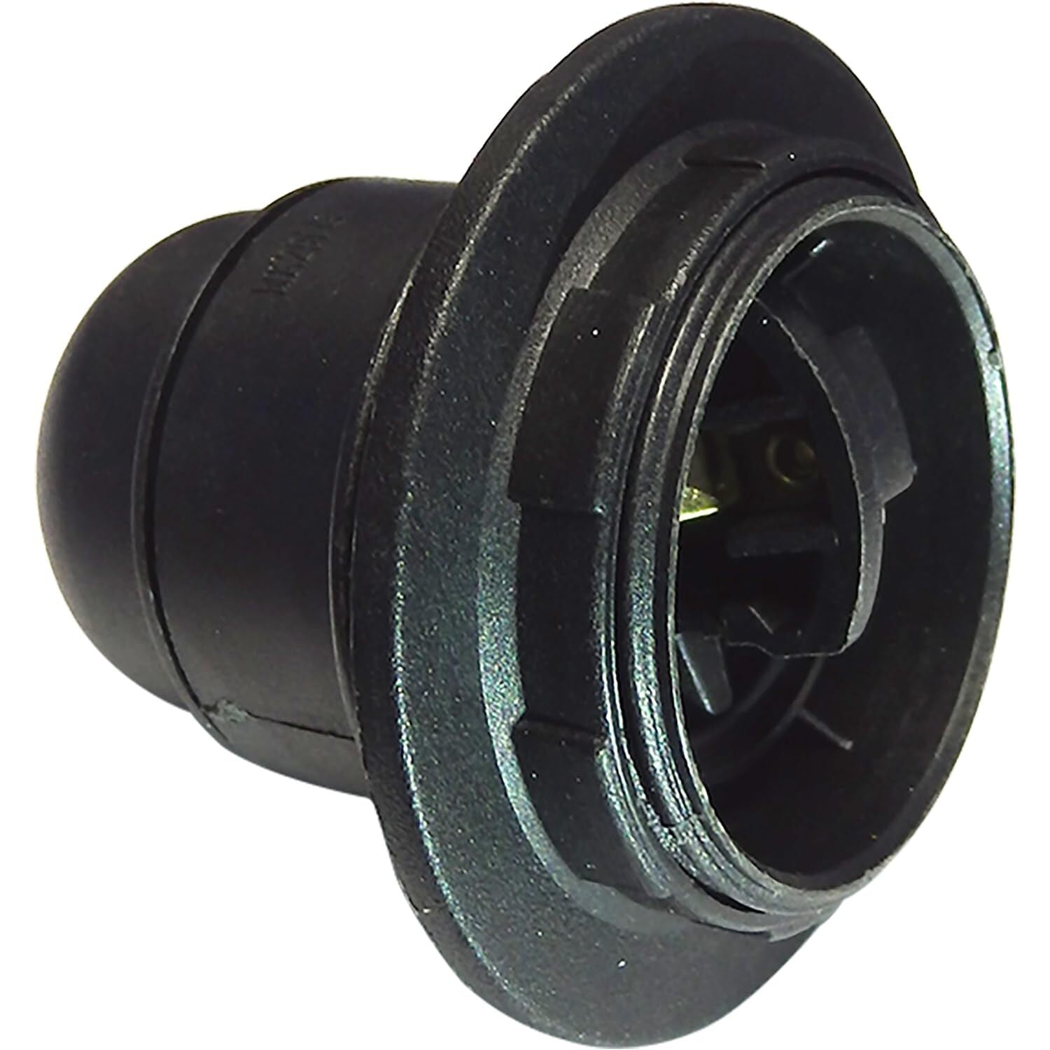 PORTALAMPADA E27 FILETTATO CON GHIERA NERO