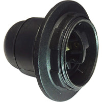 PORTALAMPADA E27 FILETTATO CON GHIERA NERO