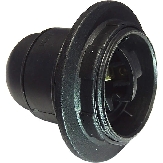 PORTALAMPADA E27 FILETTATO CON GHIERA NERO